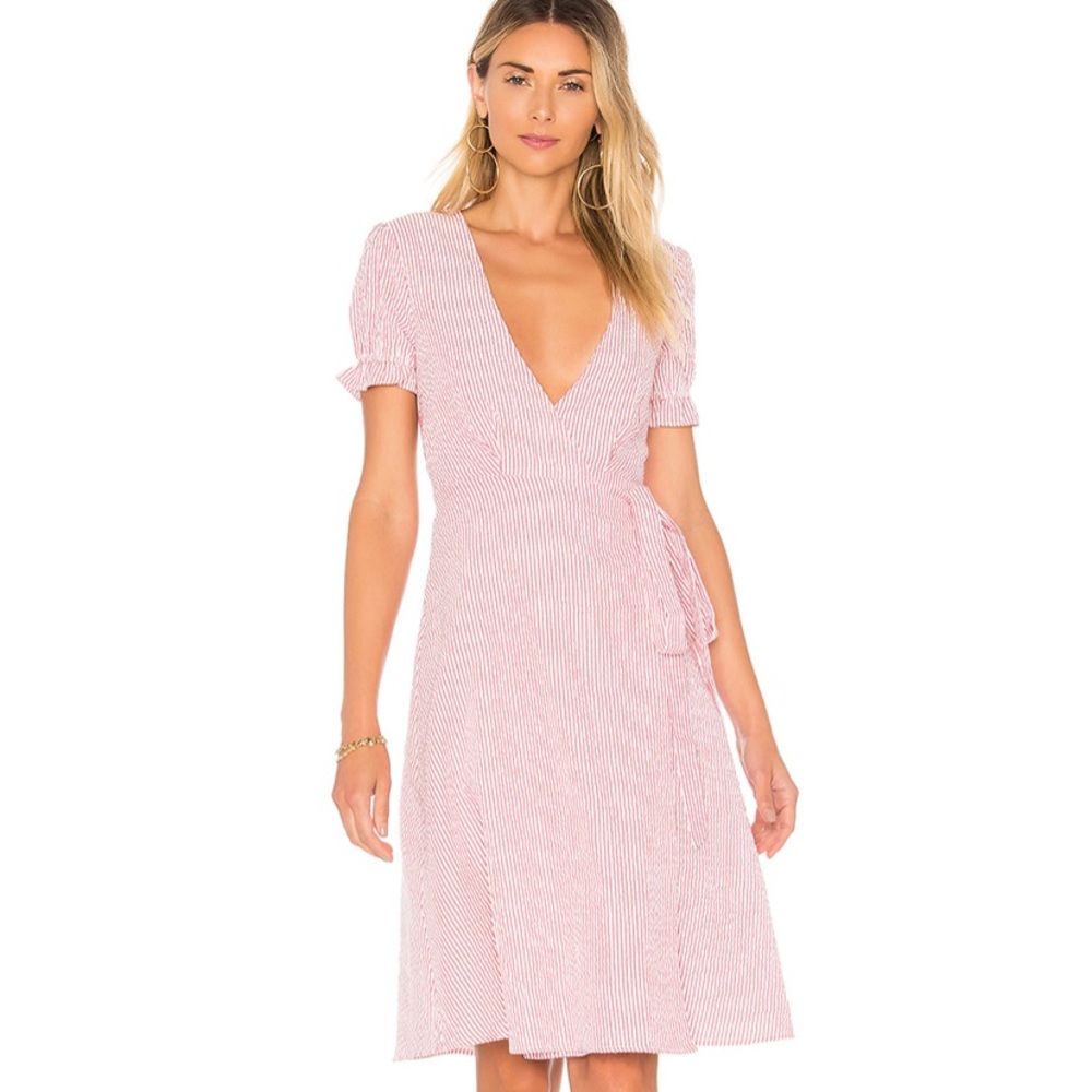 Orchid Midi in Red Stripe